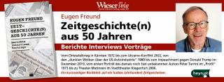 Vom Ortstafelkonflikt in Kärnten 1972 bis zum Ukraine-Krieg 2022, von den „dunklen Wolken über der US-Autoindustrie“ 1980 bis zum Impeachment gegen Donald Trump im Dezember 2019, vom ersten Porträt des damals noch fast unbekannten Autors Peter Turrini im „Profil“ 1973 bis zu Theater-Matineen im Stadttheater Klagenfurt 2006 ...